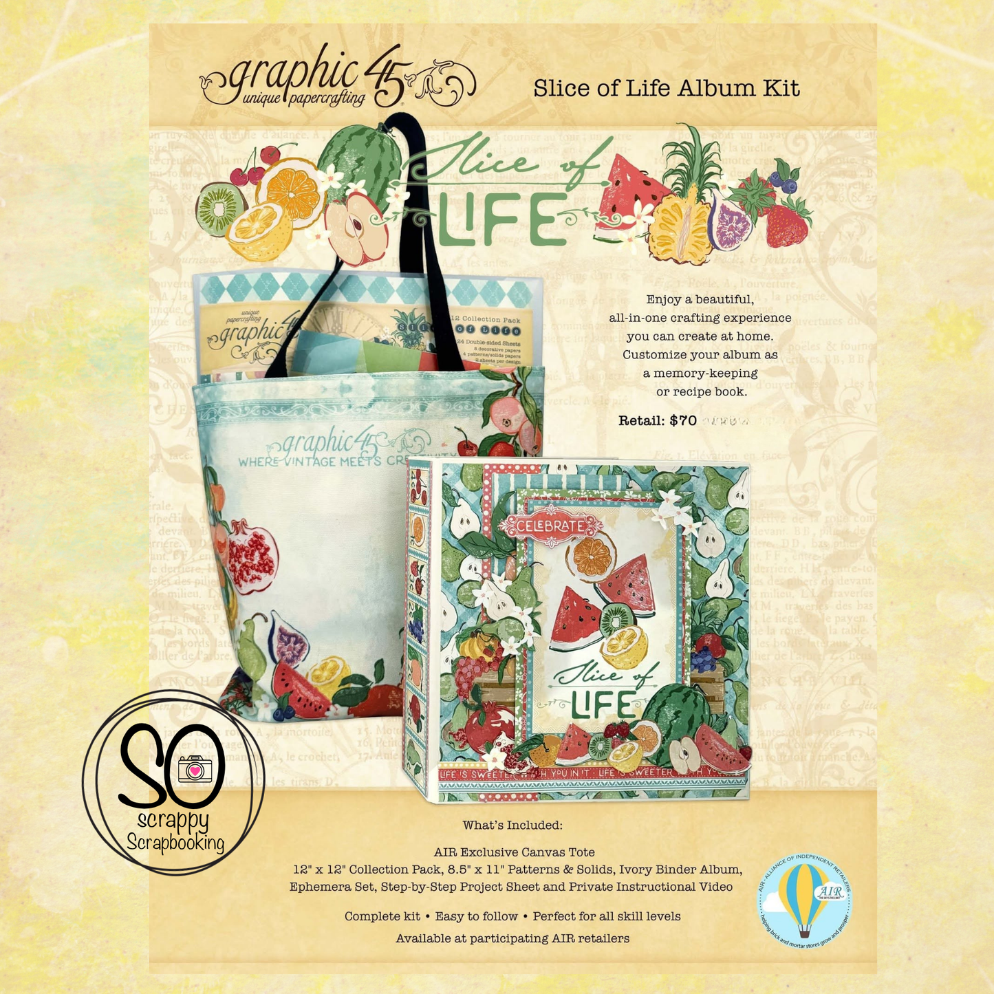 AIR EXCLUSIVE - Graphic 45 - Slice Of Life Album Kit