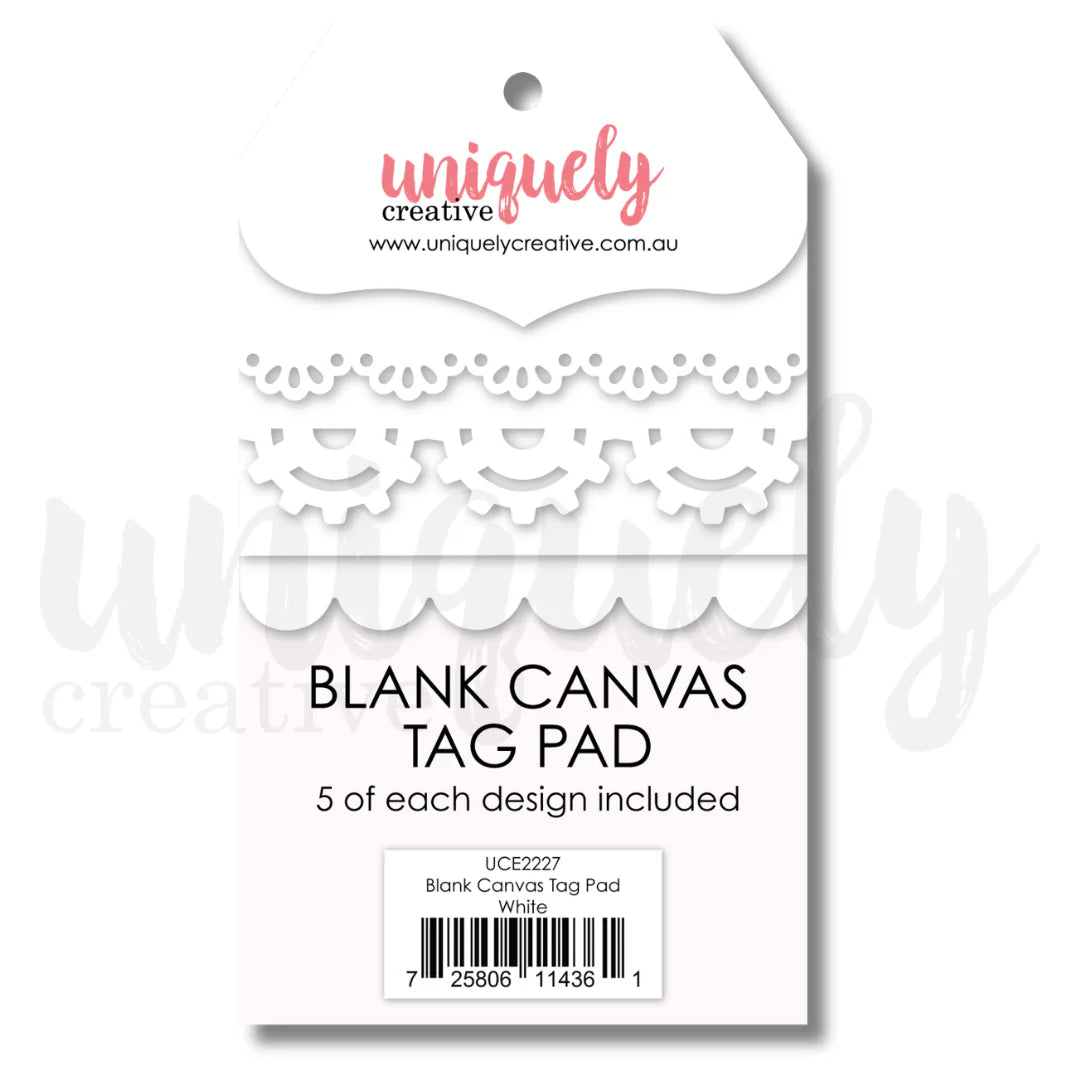 Uniquely Creative - Blank Canvas Tag Pad - White