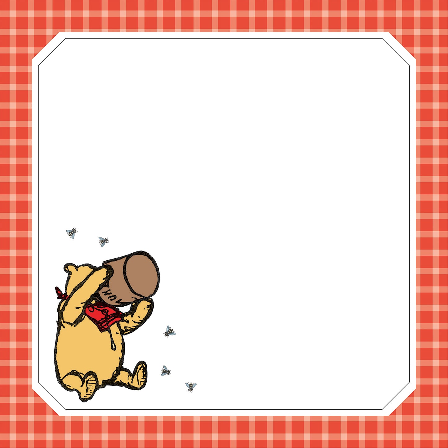 Echo Park - Winnie The Pooh Page Frames Collection - 12 x 12 Double-Sided Paper - Honey Pot