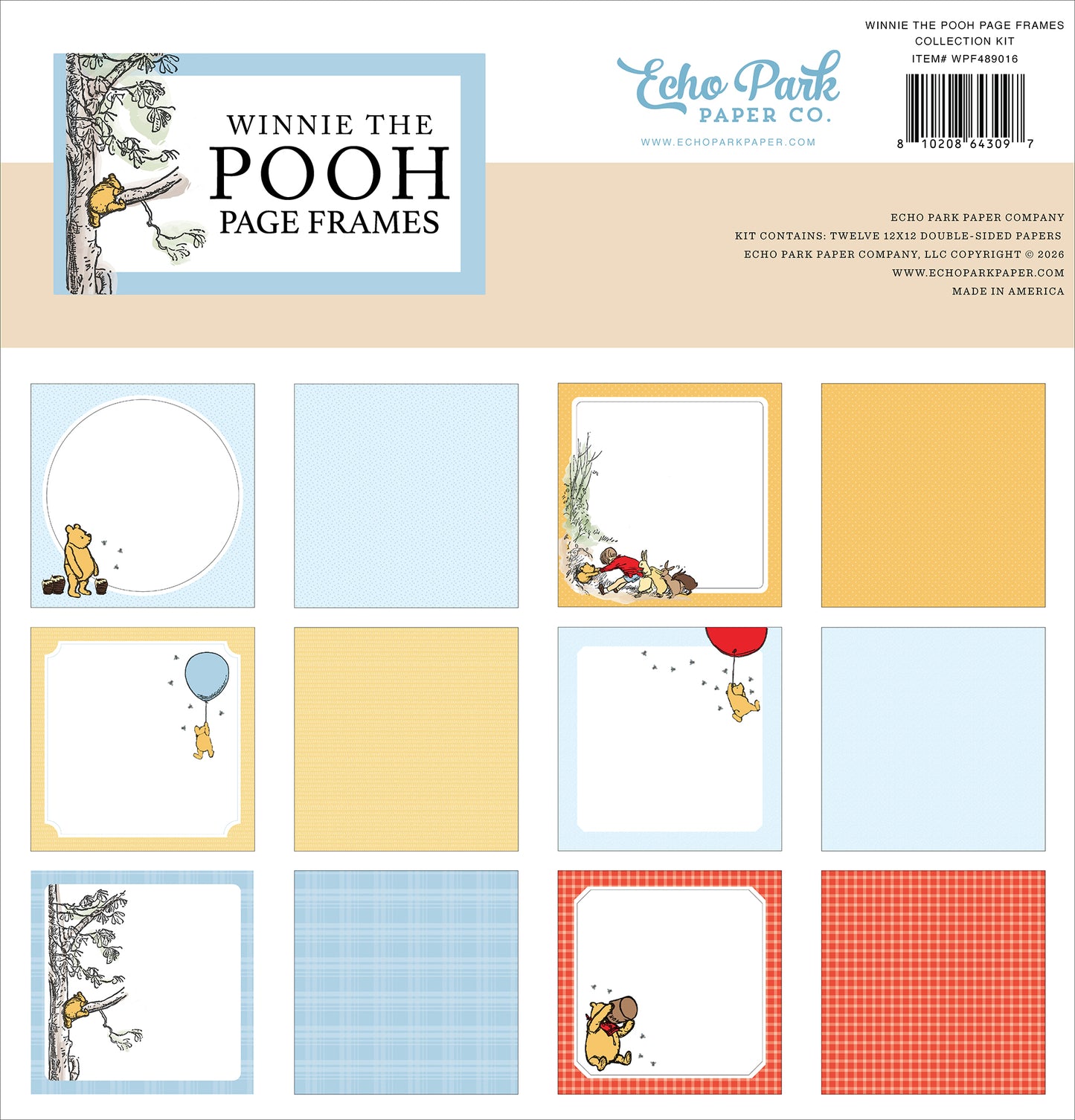 Echo Park - Winnie The Pooh Page Frames Collection - 12 x 12 Collection Kit
