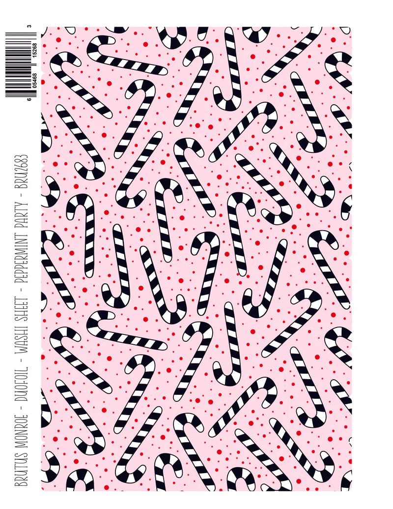 Brutus Monroe - Peppermint Party | DuoFoil Washi Sheet