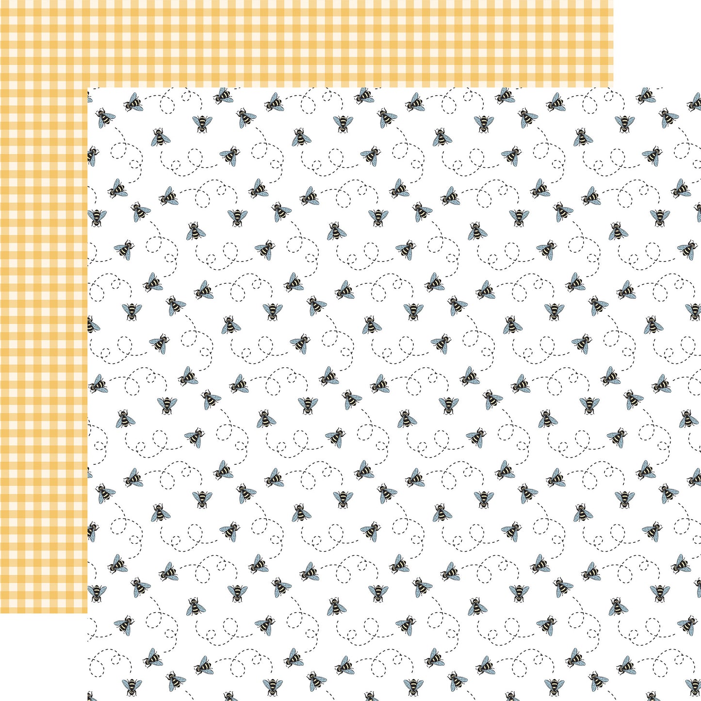 Echo Park - Winnie The Pooh Collection - 12 x 12 Double Sided Paper - Sweet Honeybees
