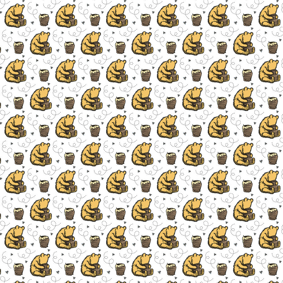 Echo Park - Winnie The Pooh Collection - 12 x 12 Double Sided Paper - Honey And Pooh Bear