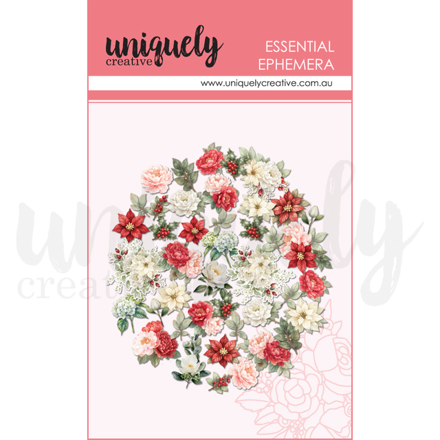 Uniquely Creative - Christmas Keepsakes Collection - Ephemera - Christmas Floral