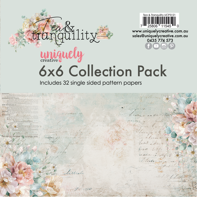 Uniquely Creative - Tea And Tranquility Collection - 6 x 6 Collection Pack