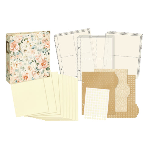 Graphic 45 - Vintage Rose Binder Album With Pocket Pages