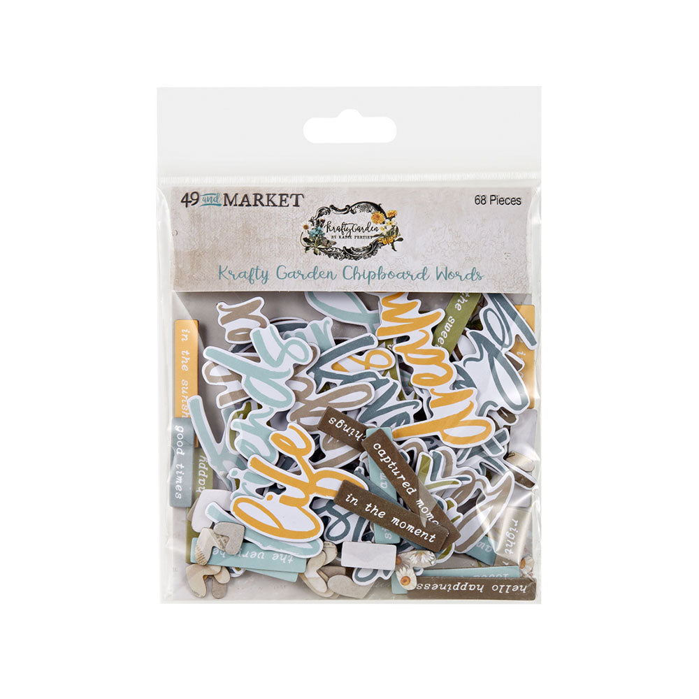 49 and Market - Krafty Garden Collection - Chipboard Words