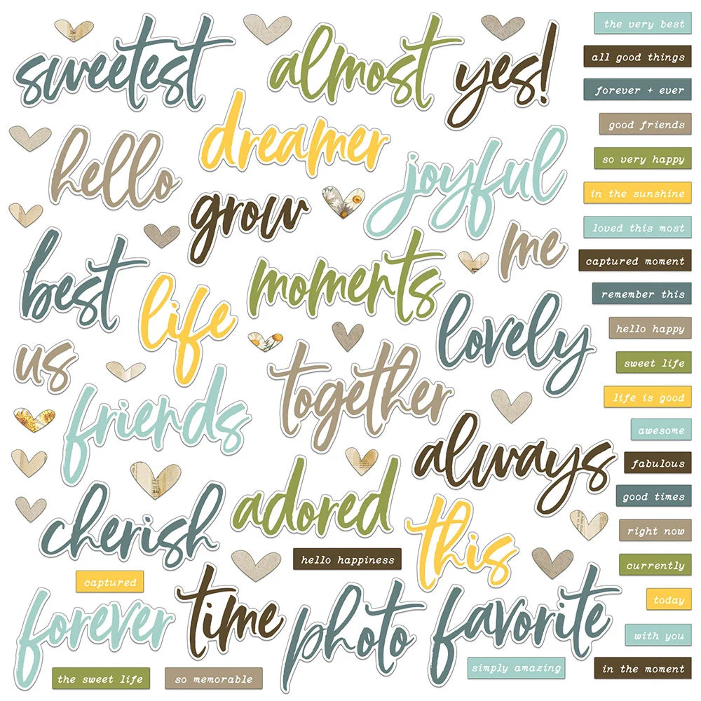 49 and Market - Krafty Garden Collection - Chipboard Words