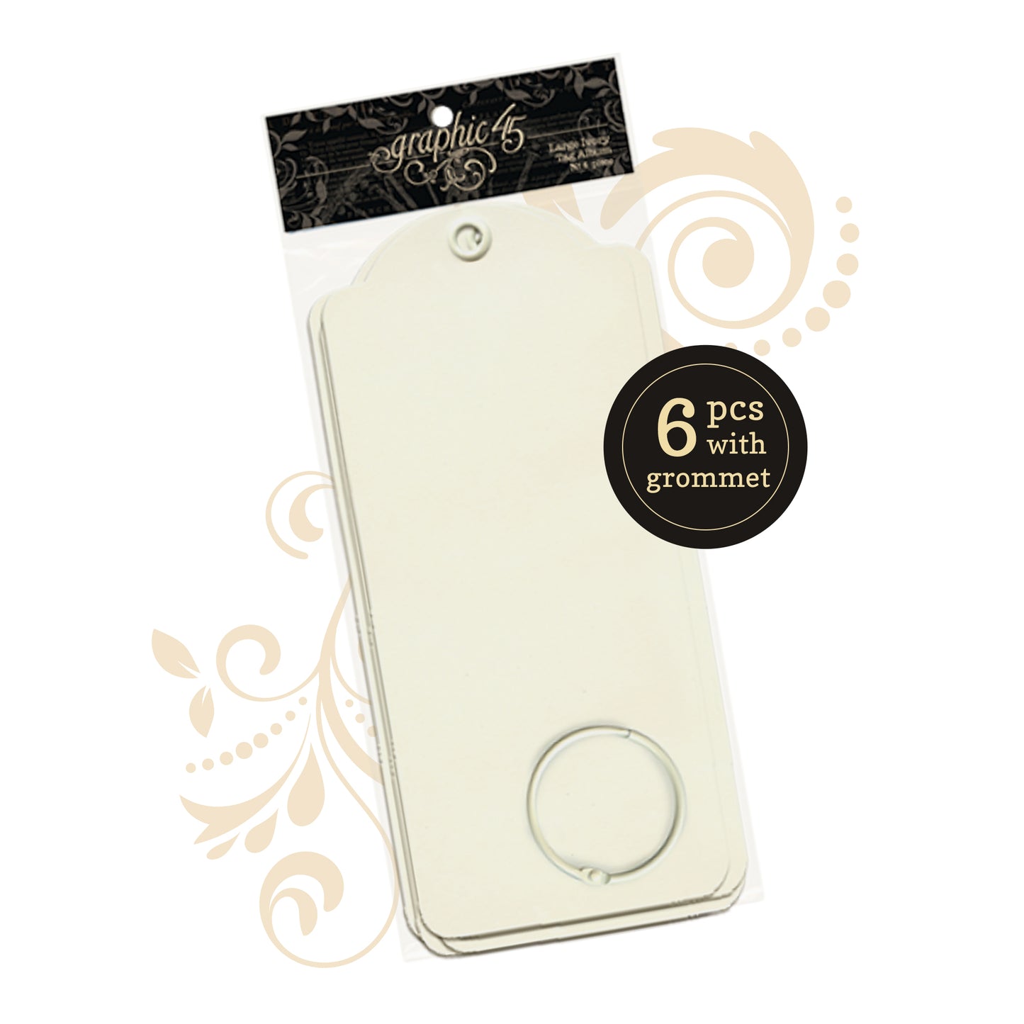 Graphic 45 Large Tag Album, Ivory
