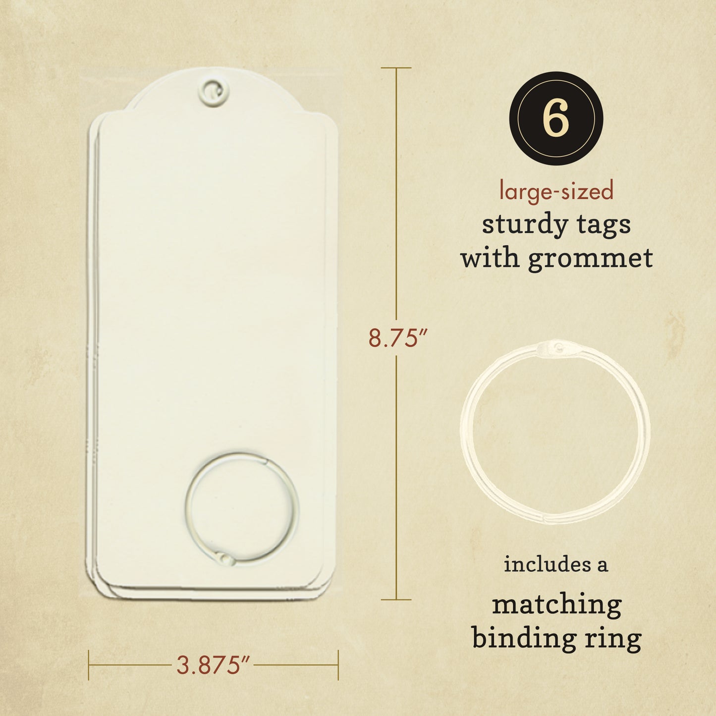 Graphic 45 Large Tag Album, Ivory