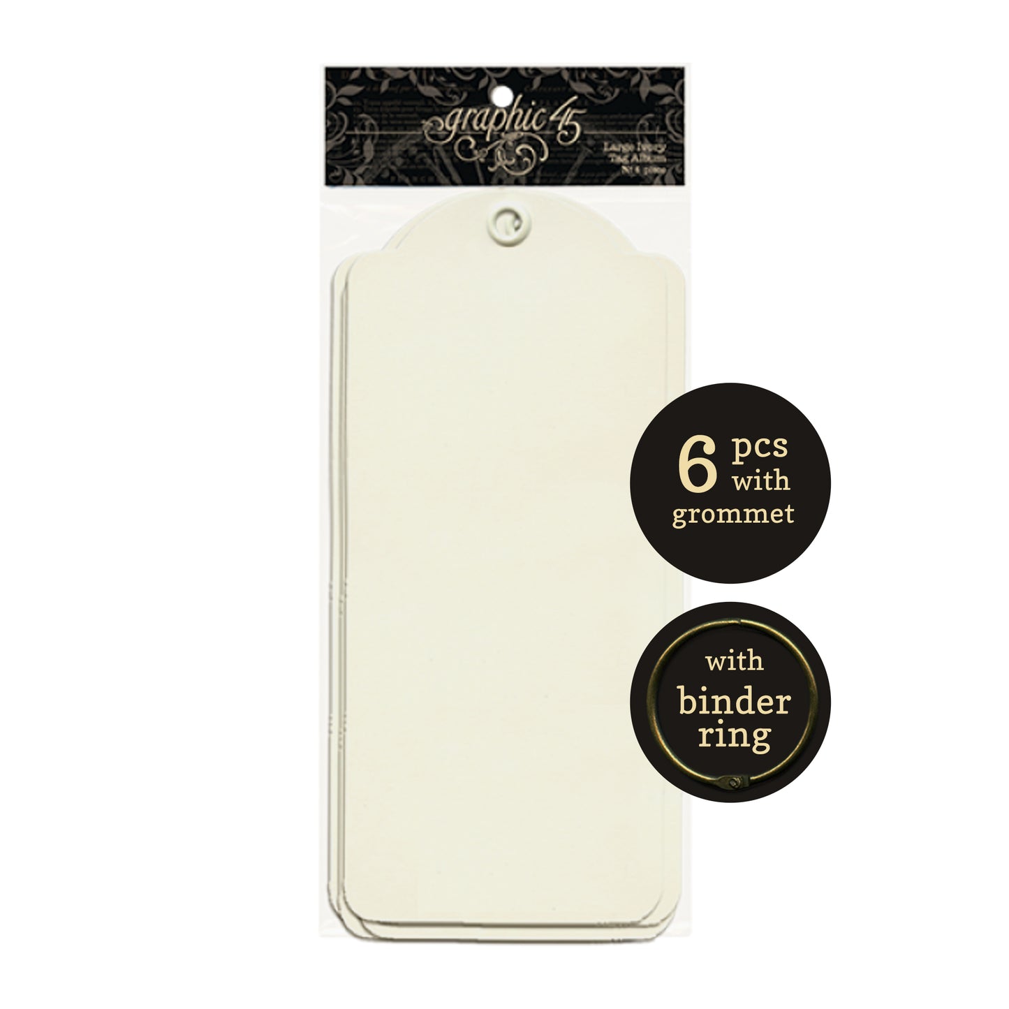 Graphic 45 Large Tag Album, Ivory
