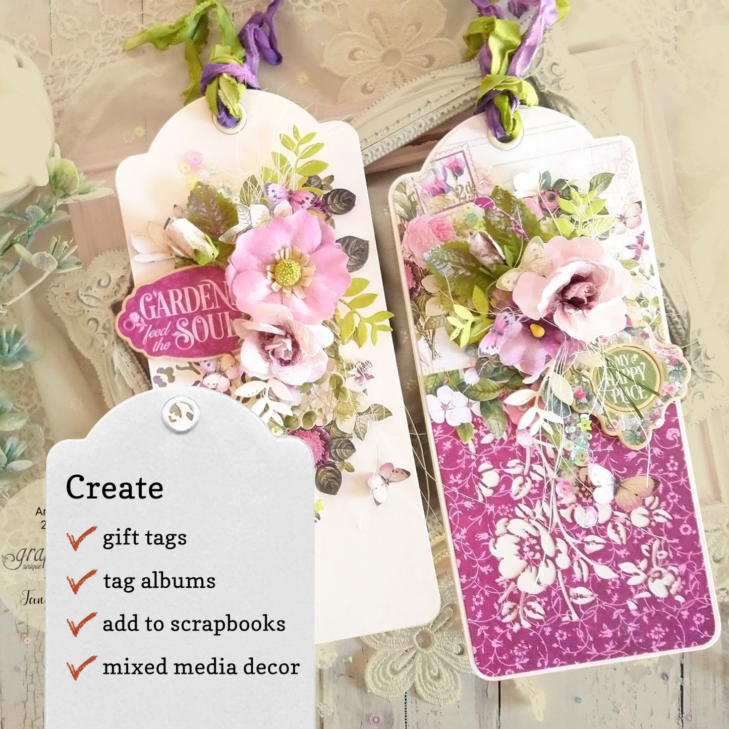 Graphic 45 Large Tag Album, Ivory