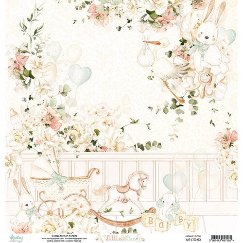 Mintay - Little One Collection - 12 x 12 Double-Sided Paper - Sheet 03