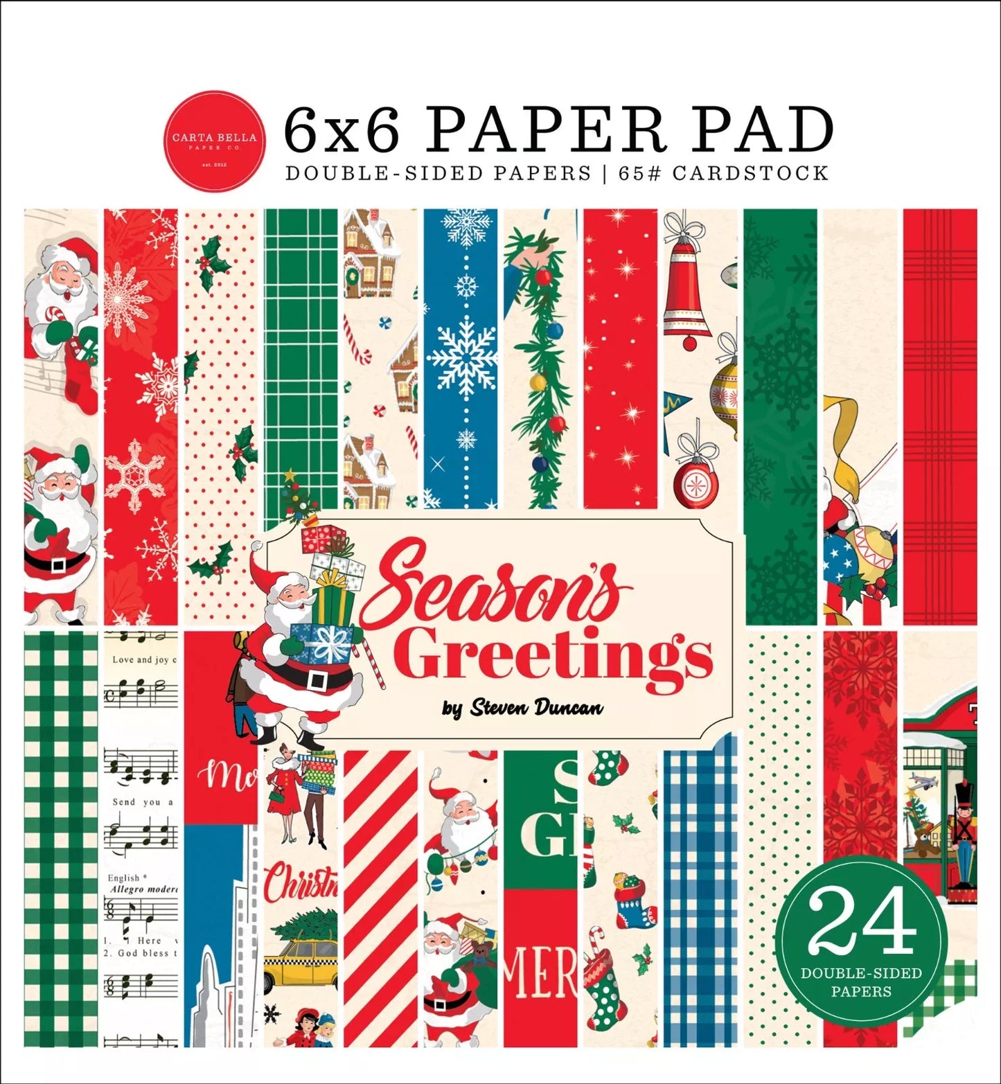 Carta Bella Paper - Seasons Greetings Collection - 6 x 6 Paper Pad