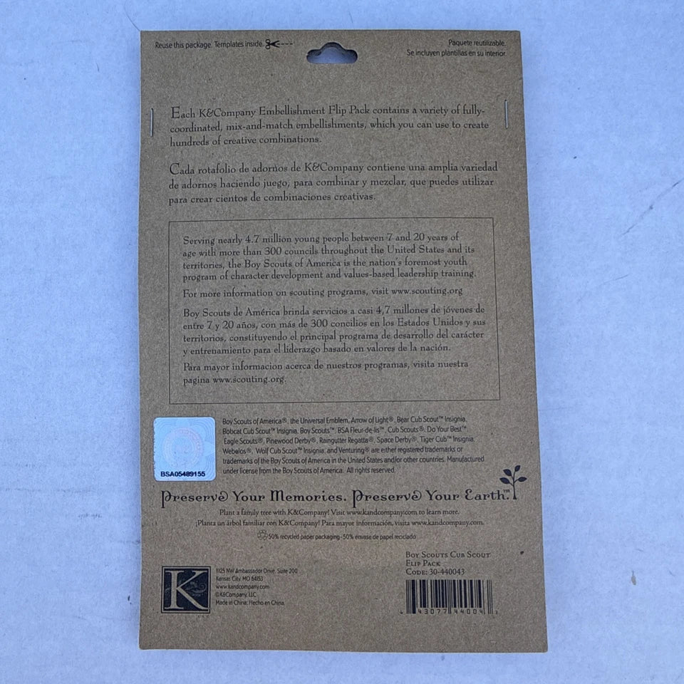 K and Company - Boy Scouts Cub Scout Embellishment Flip Pack