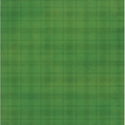 PhotoPlay - Christmas Junque - 12 x 12 Double-Sided Cardstock - Solids Plus - Cream / Green Plaid