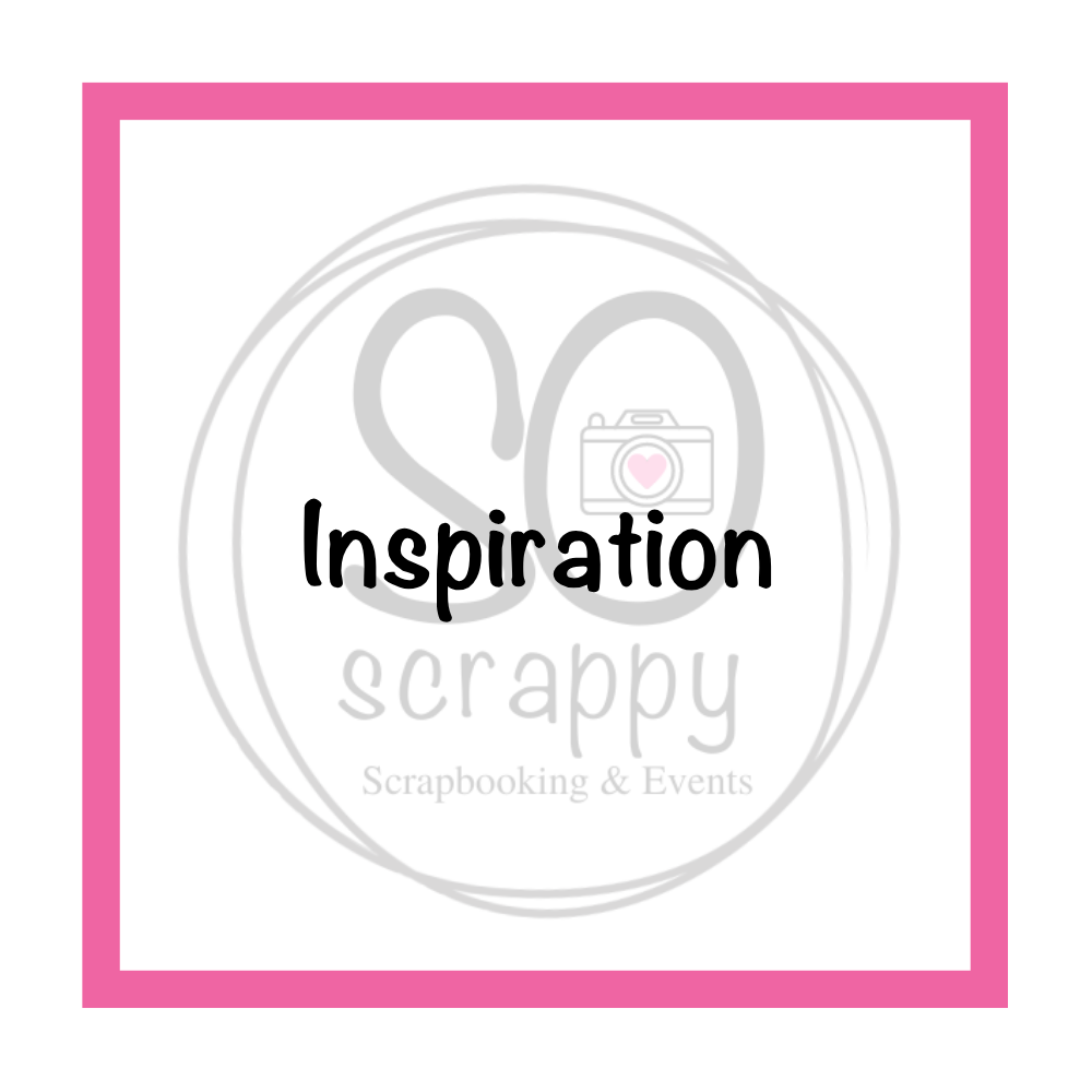 pink square border on a white background with a shaded logo the foreground reads Inspiration