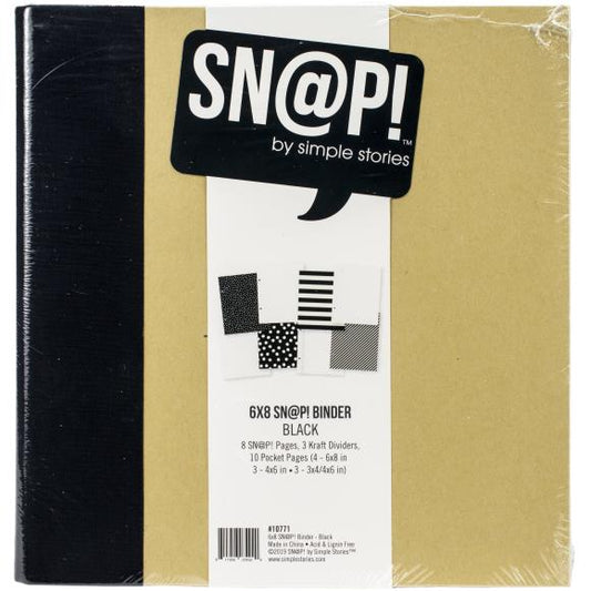 Simple Stories Sn@p! Binder 6"X8" - Black
