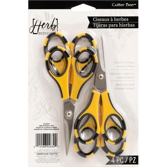 American Crafts Cutter Bee Herb Scissors 4/Pkg