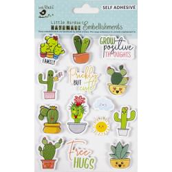 Little Birdie 3D  Sticker Embellishment - Prickly But Cute