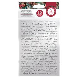 Tonic Studios - Timeless Tidings - Season's Greetings Embossing Folder