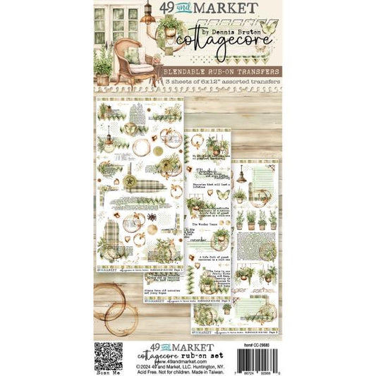49 and Market Cottagecore Collection - Rub-On Transfer Set