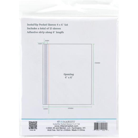 49 and Market - InstaFlip Pocket Sleeves - 4" x 6" - Set of 12