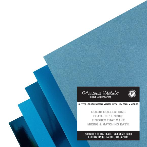 Harmony Precious Metals Cardstock 8.5"X11" -Teal