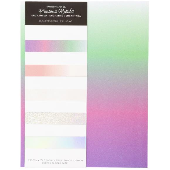 Harmony Precious Metals Cardstock 8.5"X11" -Enchanted
