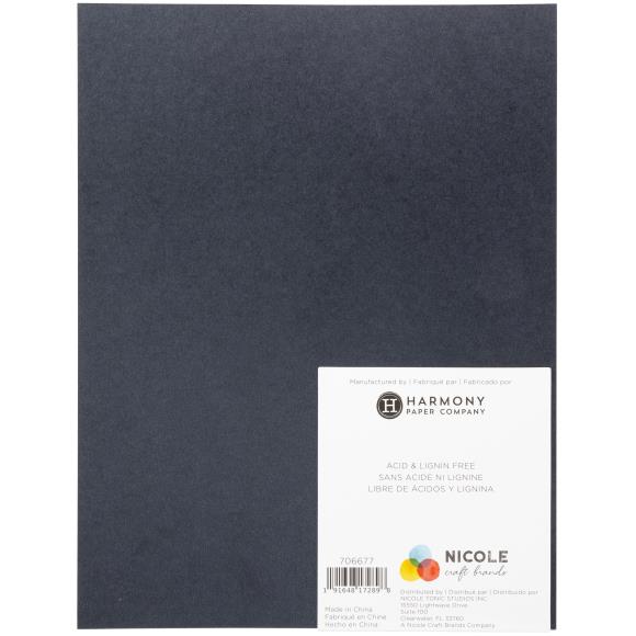 Harmony Precious Metals Cardstock 8.5"X11" -Charcoal