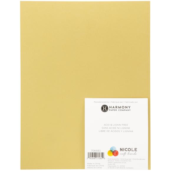 Harmony Precious Metals Cardstock 8.5"X11" 20/Pkg - Gold