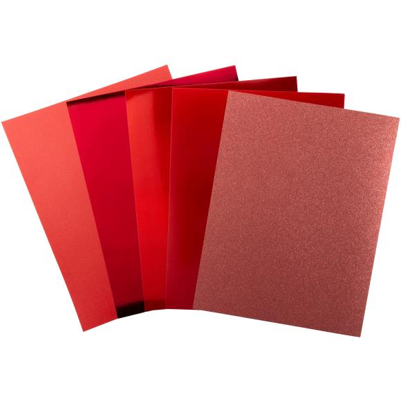 Harmony Precious Metals Cardstock 8.5"X11" -Red