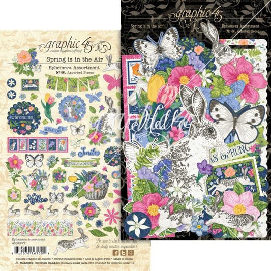 Graphic 45 - Spring Is In The Air Collection - Chipboard Embellishments - Ephemera