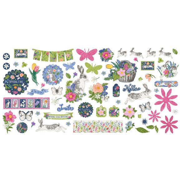 Graphic 45 - Spring Is In The Air Collection - Chipboard Embellishments - Ephemera