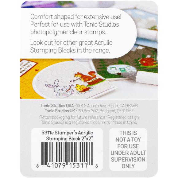 Tonic Studios Acrylic Stamping Block - 2" x 2"