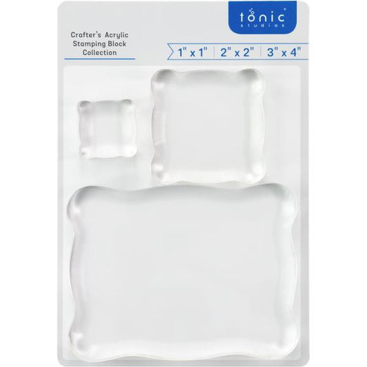 Tonic Studios Acrylic Stamping Blocks - 3-Piece Set