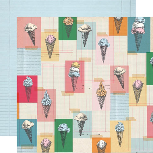 Simple Stories - Sunny Days Collection - 12 x 12 Double-Sided Cardstock - Keep Cool