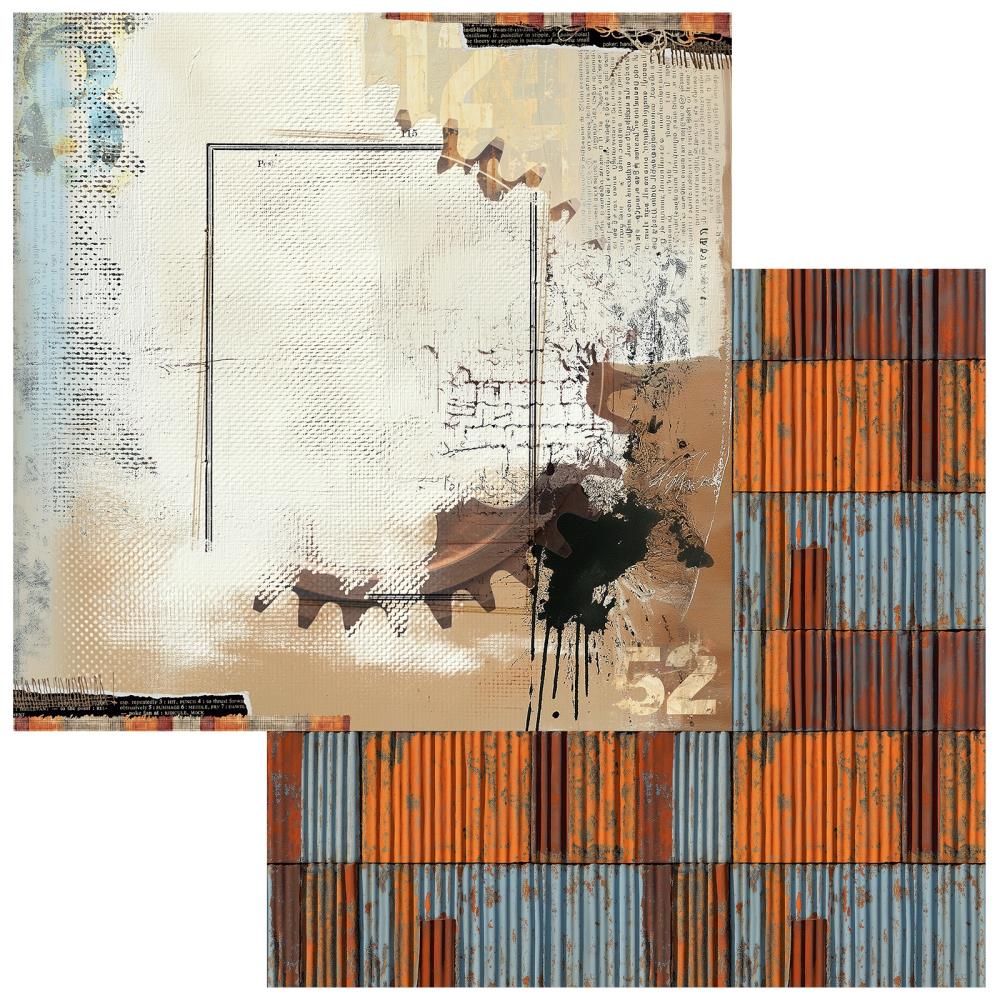 Rusty Pape 49 and Market - Rust and Revs 2.0 Collection - 12x12 Double-Sided Pape ...
