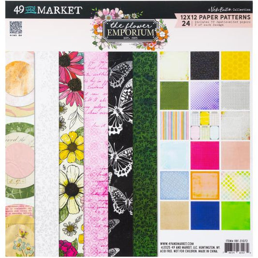 49 and Market - The Flower Emporium by Vicki Boutin - 12 x 12 Collection Paper Pack