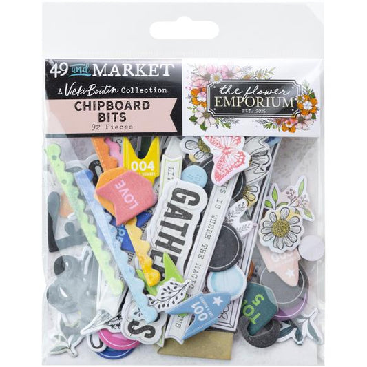 49 and Market - The Flower Emporium by Vicki Boutin - Chipboard Bits
