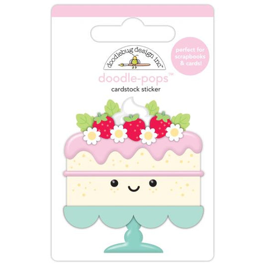 Doodlebug Doodle-Pops 3D Stickers -Berry Sweet - Strawberry Shortcake