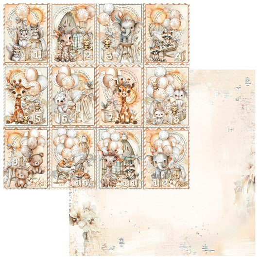 49 and Market - Little Dreamer Collection - 12 x 12 Double Sided Paper - Milestones