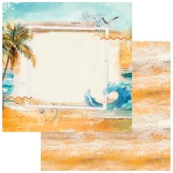 49 and Market - Beach Vibes Collection - 12 x 12 Double Sided Paper -Shoreline