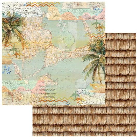 49 and Market - Beach Vibes Collection - 12 x 12 Double Sided Paper - Saltwater