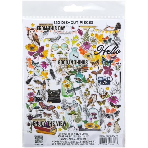 49 and Market - Curiosities in Willow Grove - Icons and Titles Ephemera Set