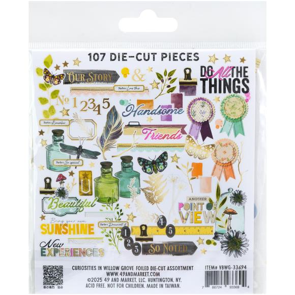 49 and Market - Curiosities in Willow Grove - Foiled Die Cut Assortment