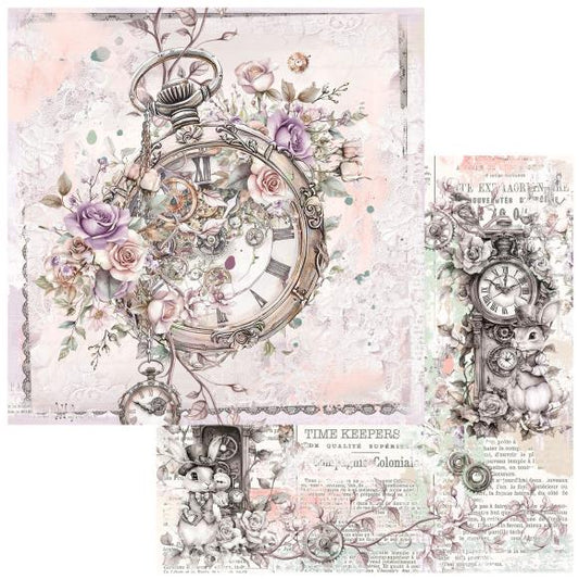 49 and Market - Echoes Of Time - Double-Sided Cardstock 12"X12" - Tattered Time