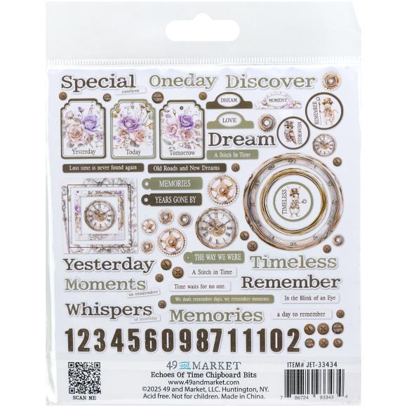 49 and Market - Echoes of Time Collection - Chipboard Bits