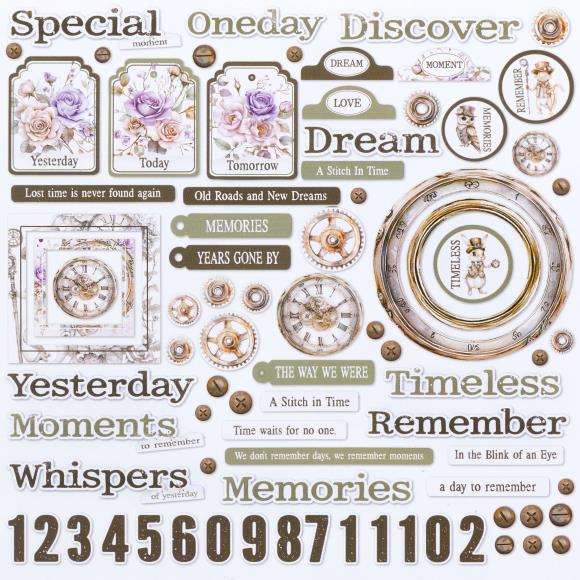 49 and Market - Echoes of Time Collection - Chipboard Bits