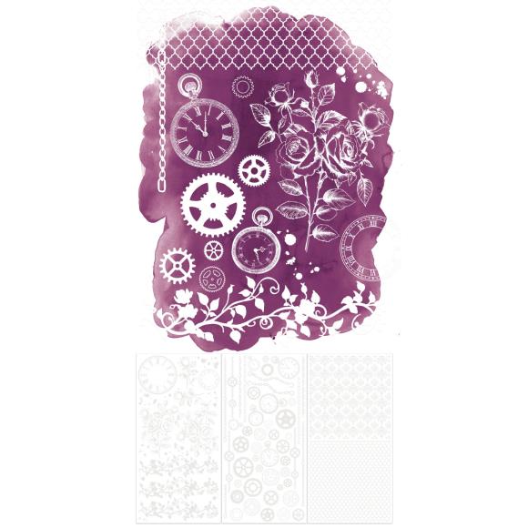 49 and Market - Echoes of Time Collection - Rub-On Transfers - 6 x 12 Set - Irresistible Times